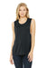 Bella + Canvas BC8803/8803 Womens Flowy Muscle Tank Top Heather Dark Grey Model Front
