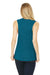 Bella + Canvas BC8803/8803 Womens Flowy Muscle Tank Top Heather Deep Teal Blue Model Back