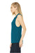 Bella + Canvas BC8803/8803 Womens Flowy Muscle Tank Top Heather Deep Teal Blue Model Side