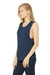 Bella + Canvas BC8803/8803 Womens Flowy Muscle Tank Top Heather Navy Blue Model 3Q