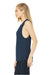 Bella + Canvas BC8803/8803 Womens Flowy Muscle Tank Top Heather Navy Blue Model Side