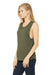 Bella + Canvas BC8803/B8803/8803 Womens Flowy Muscle Tank Top Heather Olive Green Model 3Q