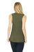 Bella + Canvas BC8803/B8803/8803 Womens Flowy Muscle Tank Top Heather Olive Green Model Back