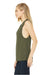 Bella + Canvas BC8803/8803 Womens Flowy Muscle Tank Top Heather Olive Green Model Side