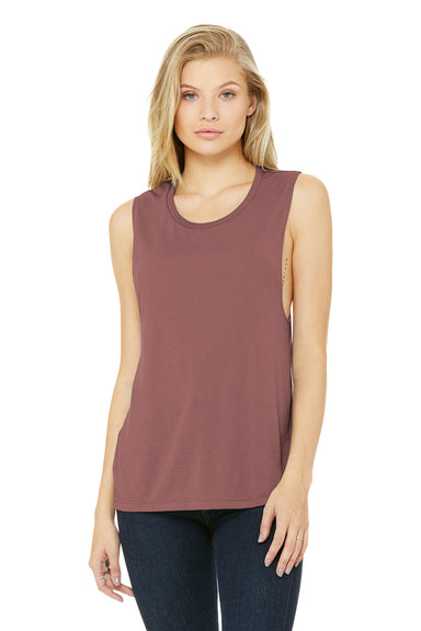 Bella + Canvas BC8803/B8803/8803 Womens Flowy Muscle Tank Top Mauve Model Front