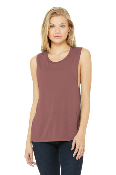 Bella + Canvas BC8803/8803 Womens Flowy Muscle Tank Top Mauve Model Front