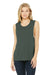 Bella + Canvas BC8803/B8803/8803 Womens Flowy Muscle Tank Top Military Green Model Front