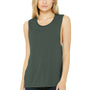 Bella + Canvas Womens Flowy Muscle Tank Top - Military Green