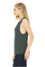 Bella + Canvas BC8803/8803 Womens Flowy Muscle Tank Top Military Green Model Side