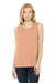 Bella + Canvas BC8803/8803 Womens Flowy Muscle Tank Top Peach Model Front
