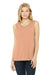 Bella + Canvas BC8803/B8803/8803 Womens Flowy Muscle Tank Top Peach Model Front