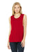 Bella + Canvas BC8803/8803 Womens Flowy Muscle Tank Top Red Model Front