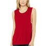 Bella + Canvas Womens Flowy Muscle Tank Top - Red