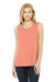 Bella + Canvas BC8803/8803 Womens Flowy Muscle Tank Top Sunset Orange Model Front