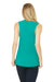 Bella + Canvas BC8803/8803 Womens Flowy Muscle Tank Top Teal Green Model Back