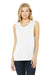 Bella + Canvas BC8803/8803 Womens Flowy Muscle Tank Top White Model Front