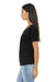 Bella + Canvas BC8816/8816 Womens Slouchy Short Sleeve Wide Neck T-Shirt Black Model Side