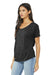 Bella + Canvas BC8816/8816 Womens Slouchy Short Sleeve Wide Neck T-Shirt Charcoal Black Triblend Model 3Q