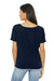 Bella + Canvas BC8816/8816 Womens Slouchy Short Sleeve Wide Neck T-Shirt Midnight Blue Model Back