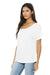 Bella + Canvas BC8816/8816 Womens Slouchy Short Sleeve Wide Neck T-Shirt White Model 3Q