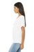 Bella + Canvas BC8816/8816 Womens Slouchy Short Sleeve Wide Neck T-Shirt White Model Side