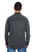 Burnside BU8200/8200 Mens Flannel Long Sleeve Button Down Shirt w/ Double Pockets Charcoal Grey Model Back