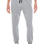 Burnside Mens Fleece Jogger Sweatpants w/ Pockets - Heather Grey