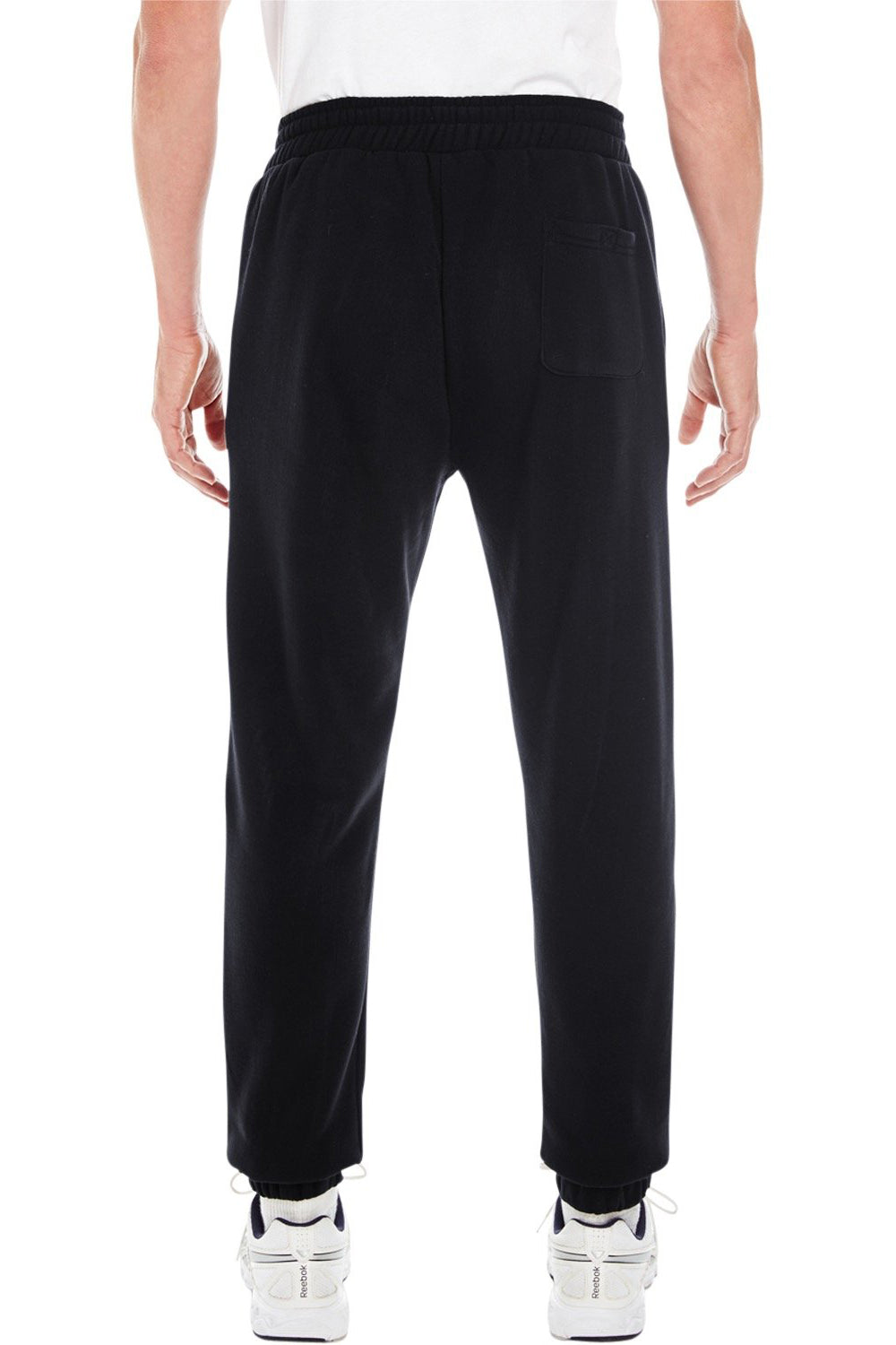 Burnside BU8800 Mens Fleece Jogger Sweatpants w/ Pockets Black Model Back