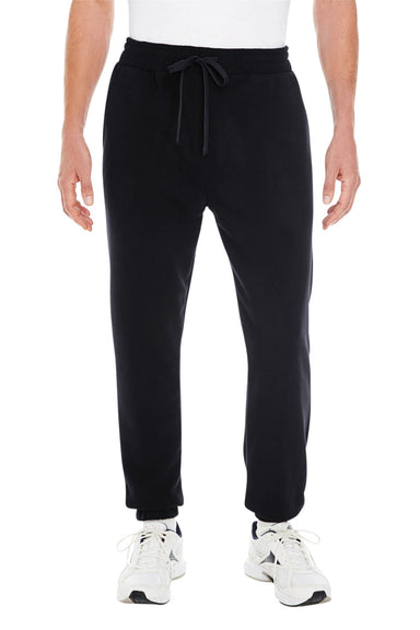 Burnside BU8800 Mens Fleece Jogger Sweatpants w/ Pockets Black Model Front