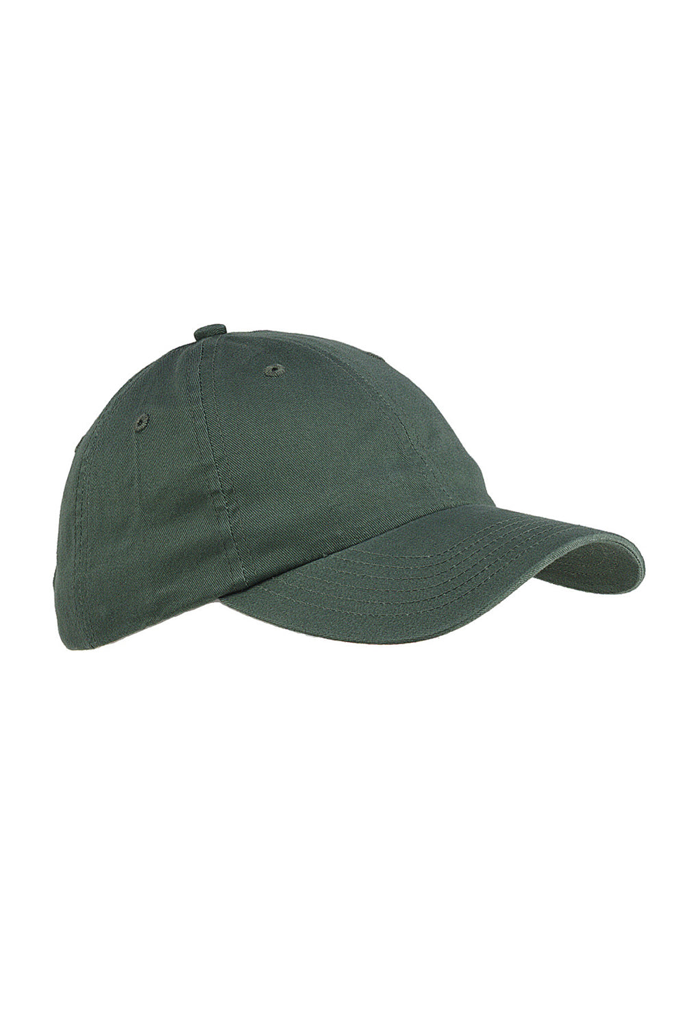 Big Accessories BX001 Mens Brushed Twill Adjustable Hat Olive Green Flat Front