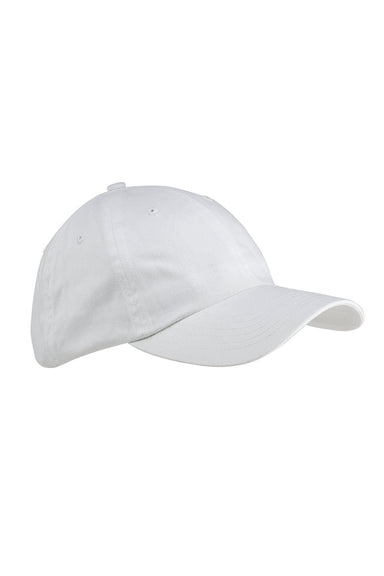 Big Accessories BX001Y Youth Brushed Twill Adjustable Hat White Flat Front
