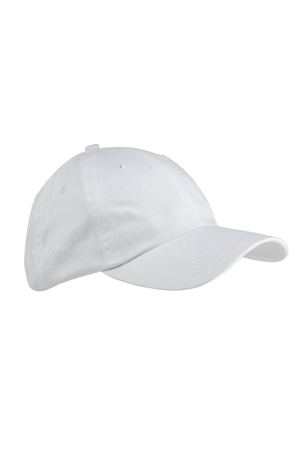 Big Accessories Hats BX001Y Youth Brushed Twill Adjustable Hat White Flat Front