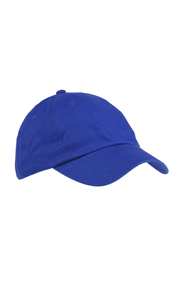Big Accessories BX001Y Youth Brushed Twill Adjustable Hat Royal Blue Flat Front