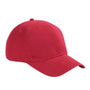 Big Accessories Mens Brushed Twill Adjustable Hat - Red