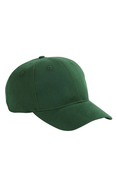 Big Accessories BX002 Mens Brushed Twill Adjustable Hat Forest Green Flat Front