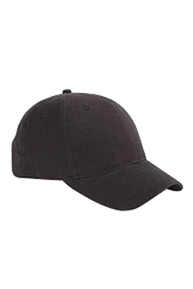 Big Accessories BX002 Mens Brushed Twill Adjustable Hat Black Flat Front