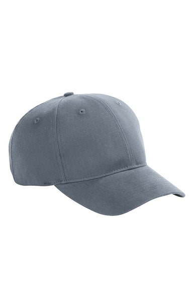 Big Accessories BX002 Mens Brushed Twill Adjustable Hat Steel Grey Flat Front