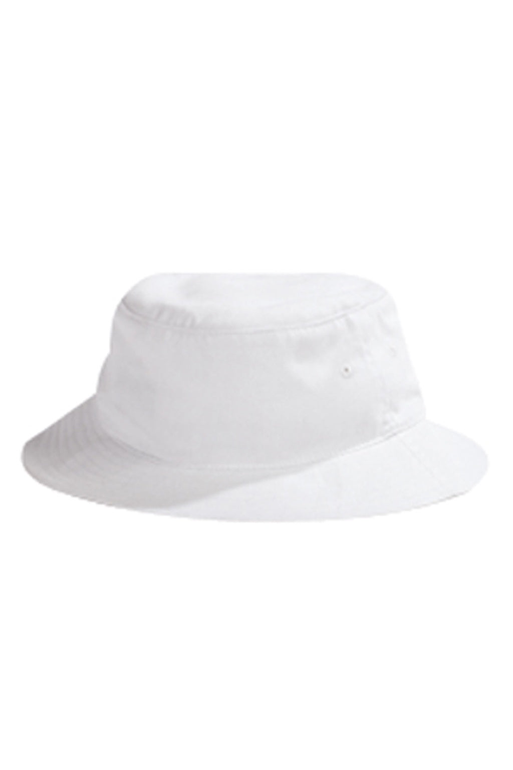 Big Accessories Hats BX003 Mens Crusher Bucket Hat White Flat Front