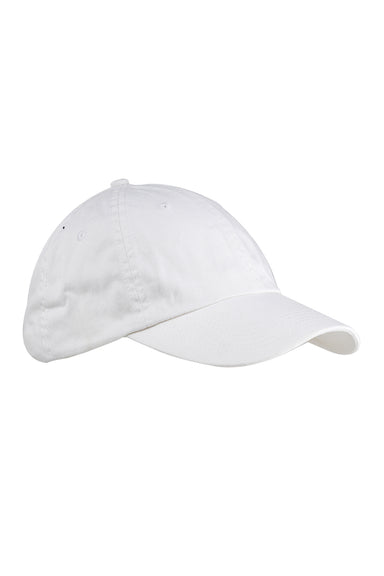 Big Accessories BX005 Mens Adjustable Hat White Flat Front