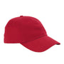Big Accessories Mens Brushed Twill Adjustable Hat - Red