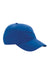 Big Accessories BX008 Mens Brushed Twill Adjustable Hat Royal Blue Flat Front