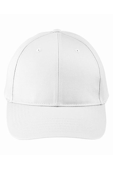 Big Accessories BX020SB Mens Twill Snapback Hat White Flat Front