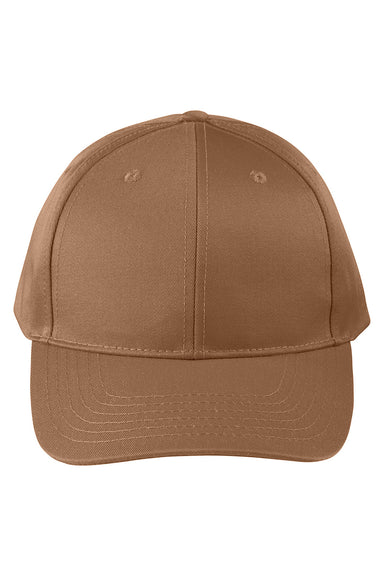 Big Accessories BX020SB Mens Twill Snapback Hat Heritage Brown Flat Front