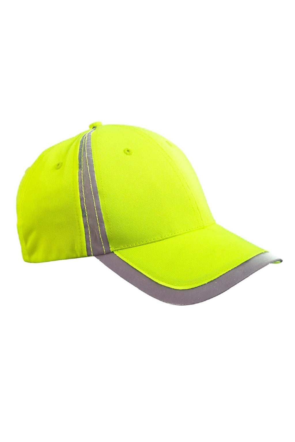 Big Accessories Hats BX023 Mens Adjustable Hat Neon Yellow Flat Front