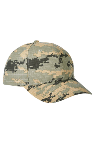 Big Accessories BX024 Mens Adjustable Hat Forest Green Camo Flat Front