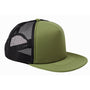 Big Accessories Hats Mens Adjustable Trucker Hat - Olive Green/Black