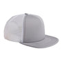 Big Accessories Hats Mens Adjustable Trucker Hat - Steel Grey/White