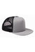 Big Accessories Hats BX030 Mens Adjustable Trucker Hat Steel Grey/Black Flat Front