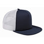 Big Accessories Mens Adjustable Trucker Hat - Navy Blue/White