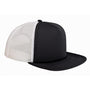 Big Accessories Mens Adjustable Trucker Hat - Black/White